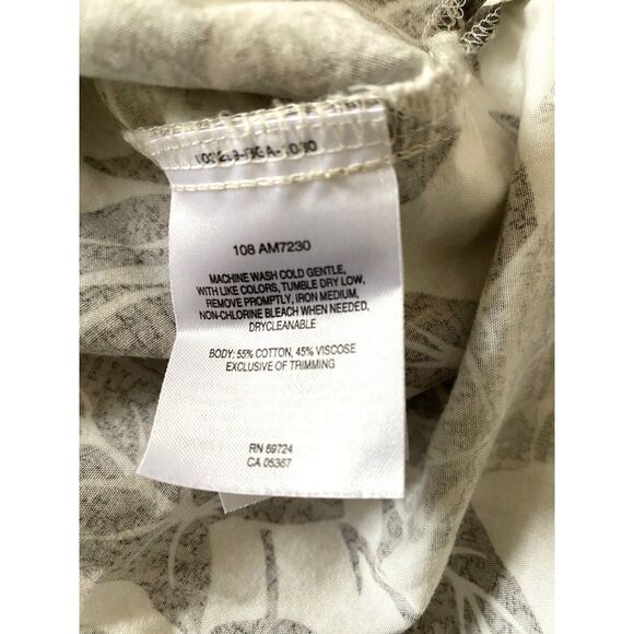 Columbia Beige Cotton Blend Hawaiian Leaf Short Sleeve Button Down Shirt XL - Picture 6 of 9